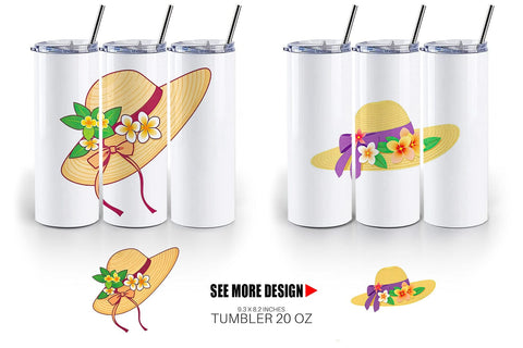 Tumbler Straw Hat Sublimation artnoy 