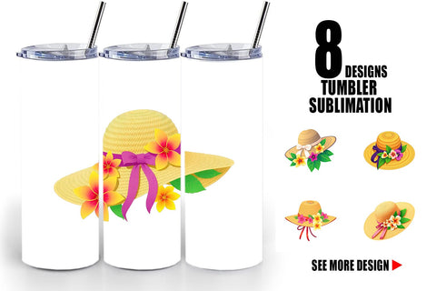 Tumbler Straw Hat Sublimation artnoy 