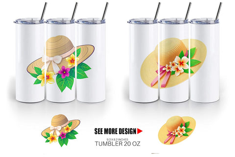 Tumbler Straw Hat Sublimation artnoy 