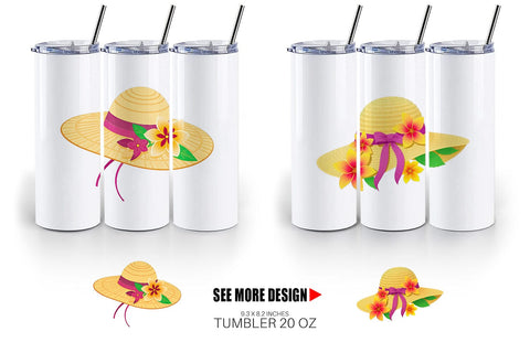 Tumbler Straw Hat Sublimation artnoy 