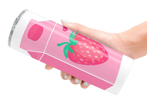 Tumbler Strawberry Milk Carton Sublimation artnoy 