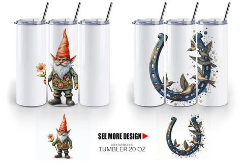 Tumbler Subconscious Shamrock Dreamy Surrealist St. Paddy's Sublimation artnoy 