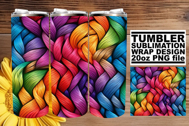 Tumbler Sublimation Bliss: 3D Abstract Sublimation afrosvg 