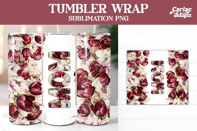 Tumbler Sublimation Wrap, Mom Tumbler Wrap Sublimation Carla C Designs 