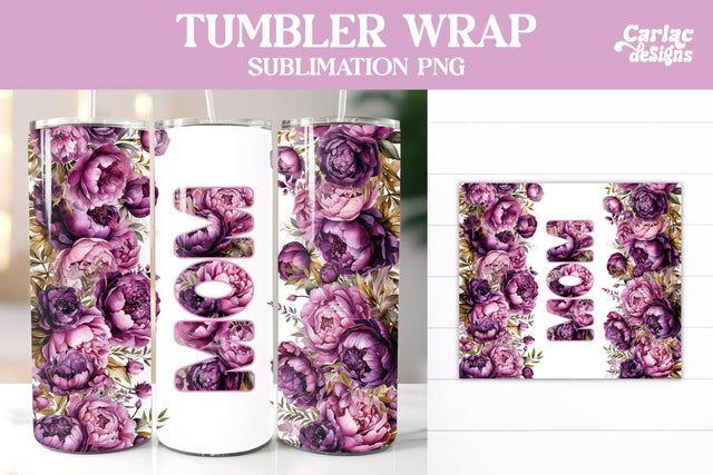 Tumbler Sublimation Wrap, Mom Tumbler Wrap Sublimation Carla C Designs 