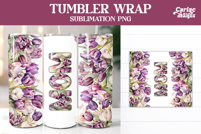 Tumbler Sublimation Wrap, Mom Tumbler Wrap Sublimation Carla C Designs 