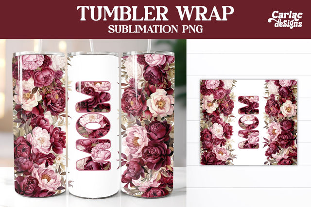 Tumbler Sublimation Wrap, Mom Tumbler Wrap Sublimation Carla C Designs 