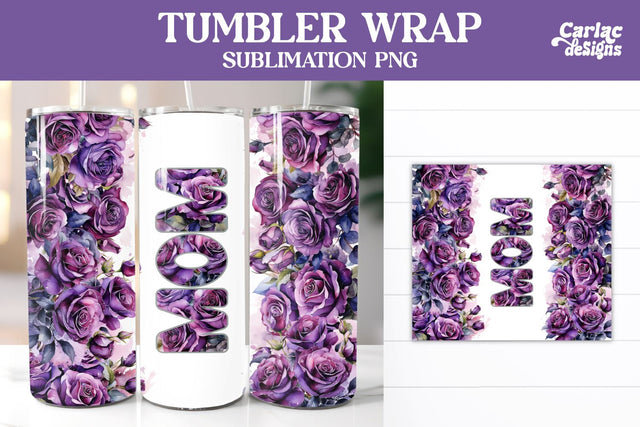 Tumbler Sublimation Wrap, Mom Tumbler Wrap Sublimation Carla C Designs 