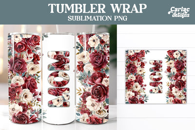 Tumbler Sublimation Wrap, Mom Tumbler Wrap Sublimation Carla C Designs 