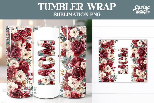 Tumbler Sublimation Wrap, Mom Tumbler Wrap Sublimation Carla C Designs 