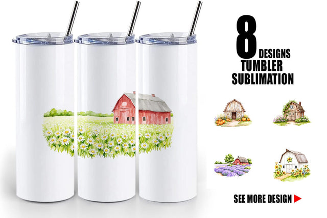 Tumbler Summer Barn Sublimation artnoy 