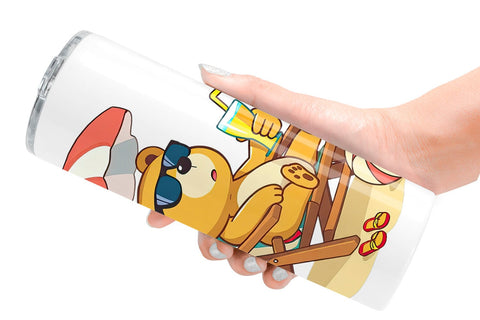 Tumbler Summer Bear Sublimation artnoy 