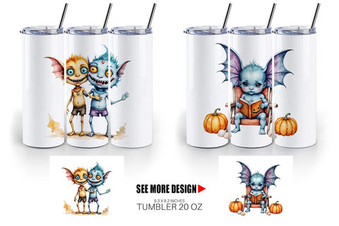 Tumbler Summer Break Monsters Sublimation artnoy 