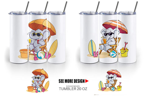 Tumbler Summer Elephant Sublimation artnoy 