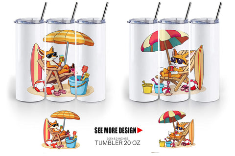 Tumbler Summer Fox Sublimation artnoy 