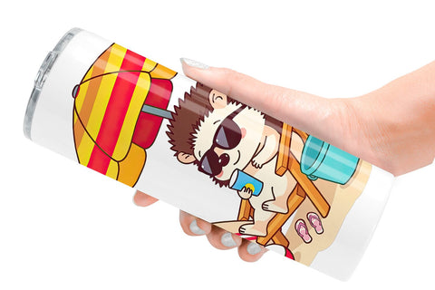 Tumbler Summer Hedgehog Sublimation artnoy 