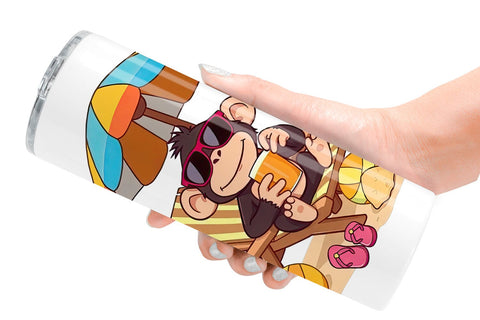 Tumbler Summer Monkey Sublimation artnoy 