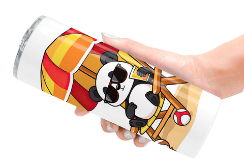 Tumbler Summer Panda Sublimation artnoy 