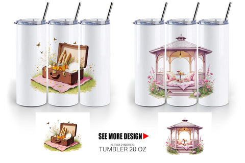 Tumbler Summer Picnic Dreams Sublimation artnoy 