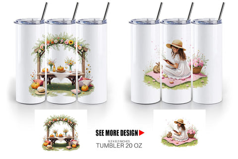 Tumbler Summer Picnic Dreams Sublimation artnoy 