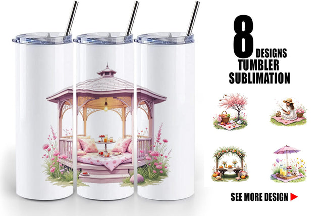 Tumbler Summer Picnic Dreams Sublimation artnoy 