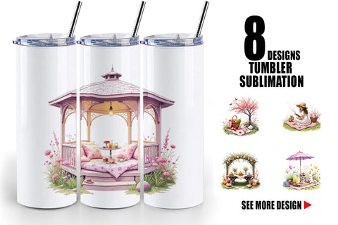 Tumbler Summer Picnic Dreams Sublimation artnoy 