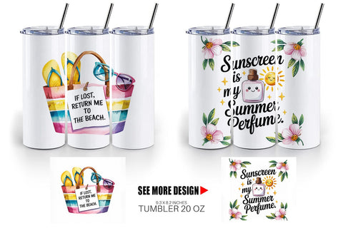 Tumbler Summer Quote Sublimation artnoy 