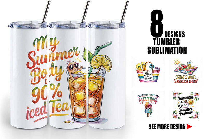 Tumbler Summer Quote Sublimation artnoy 