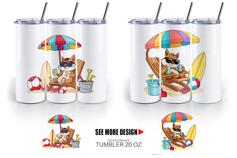 Tumbler Summer Squirrel Sublimation artnoy 