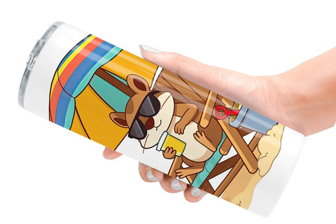 Tumbler Summer Squirrel Sublimation artnoy 
