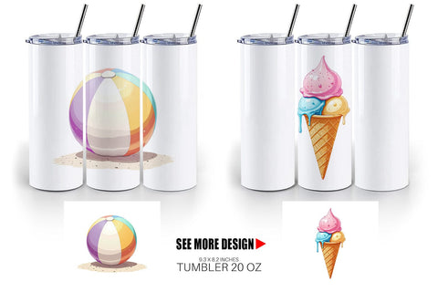 Tumbler Summer Vibes Sublimation artnoy 