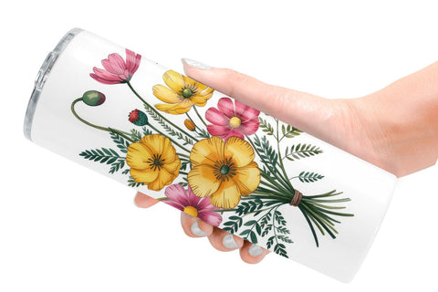 Tumbler Summer Wildflower Sublimation artnoy 