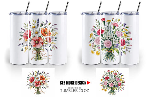 Tumbler Summer Wildflower Sublimation artnoy 