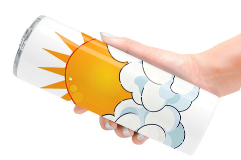 Tumbler Sun and Clouds Sublimation artnoy 