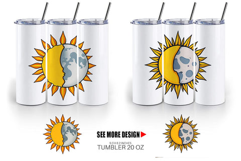 Tumbler Sun and Moon Sublimation artnoy 