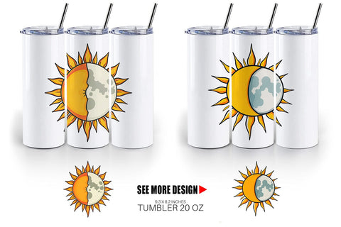 Tumbler Sun and Moon Sublimation artnoy 