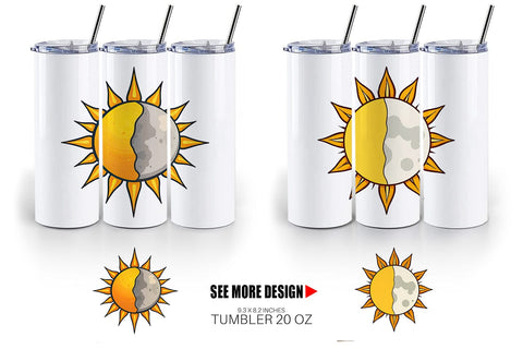 Tumbler Sun and Moon Sublimation artnoy 