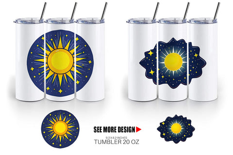 Tumbler Sun and Stars Sublimation artnoy 