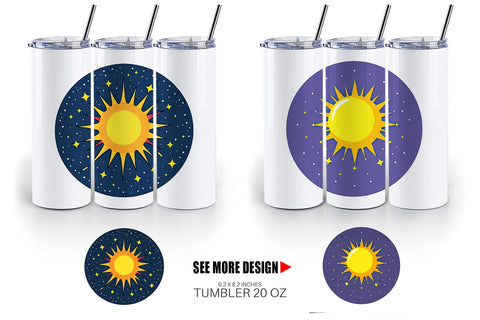 Tumbler Sun and Stars Sublimation artnoy 