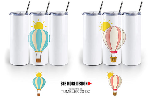 Tumbler Sun Hot Air Balloon Sublimation artnoy 