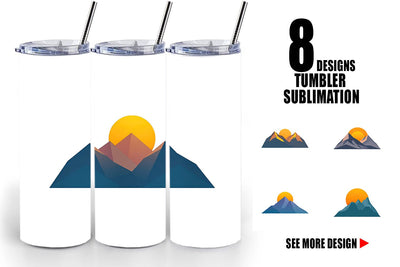 Tumbler Sun over Mountains Sublimation artnoy 