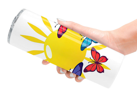 Tumbler Sun with Butterfly Sublimation artnoy 