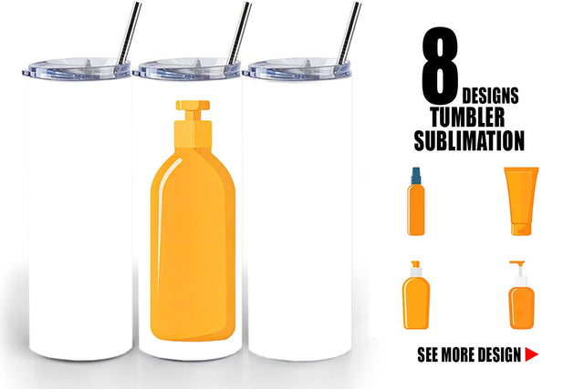 Tumbler Sunblock Bottle Sublimation artnoy 