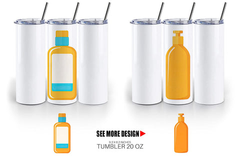 Tumbler Sunblock Bottle Sublimation artnoy 