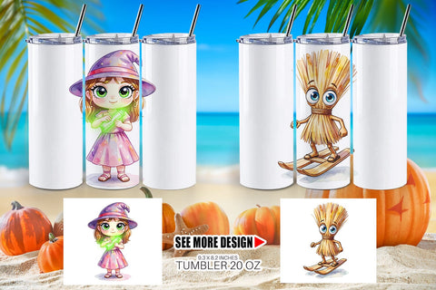 Tumbler Sunburn Sorcery Summerween Sublimation artnoy 