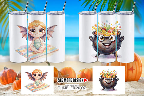Tumbler Sunburn Sorcery Summerween Sublimation artnoy 