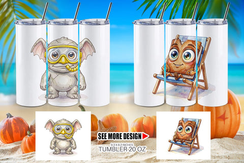 Tumbler Sunburn Sorcery Summerween Sublimation artnoy 