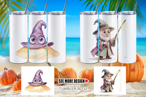 Tumbler Sunburn Sorcery Summerween Sublimation artnoy 