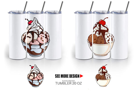 Tumbler Sundae Delight Sublimation artnoy 