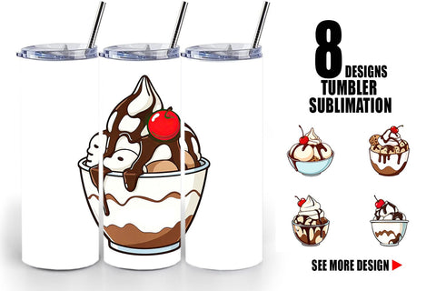 Tumbler Sundae Delight Sublimation artnoy 